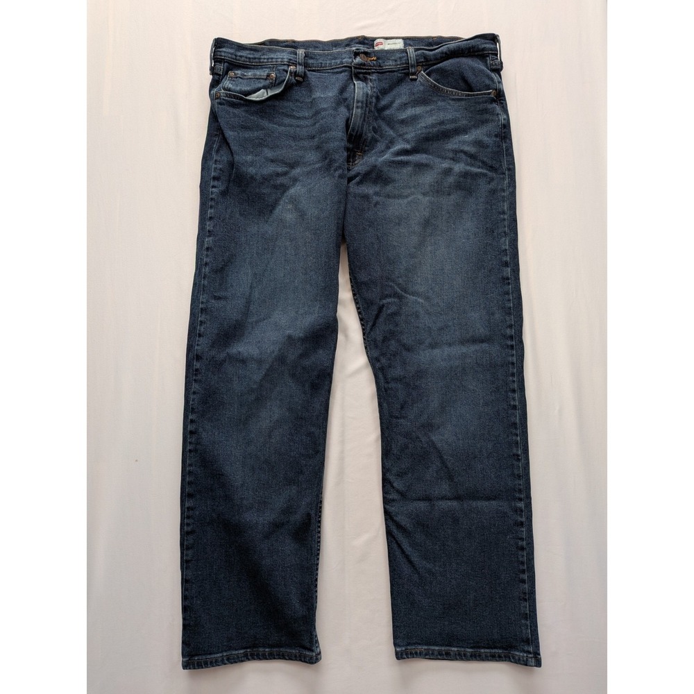 Wrangler Relaxed Fit Mens Dark Wash Denim Jeans 40x30 Cotton Blend Stretch